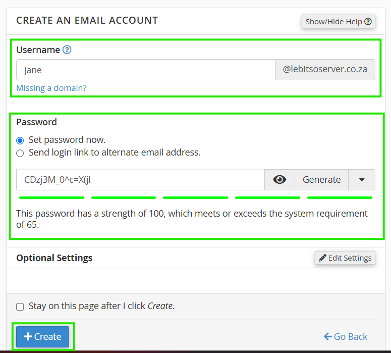 Create a New Email Address